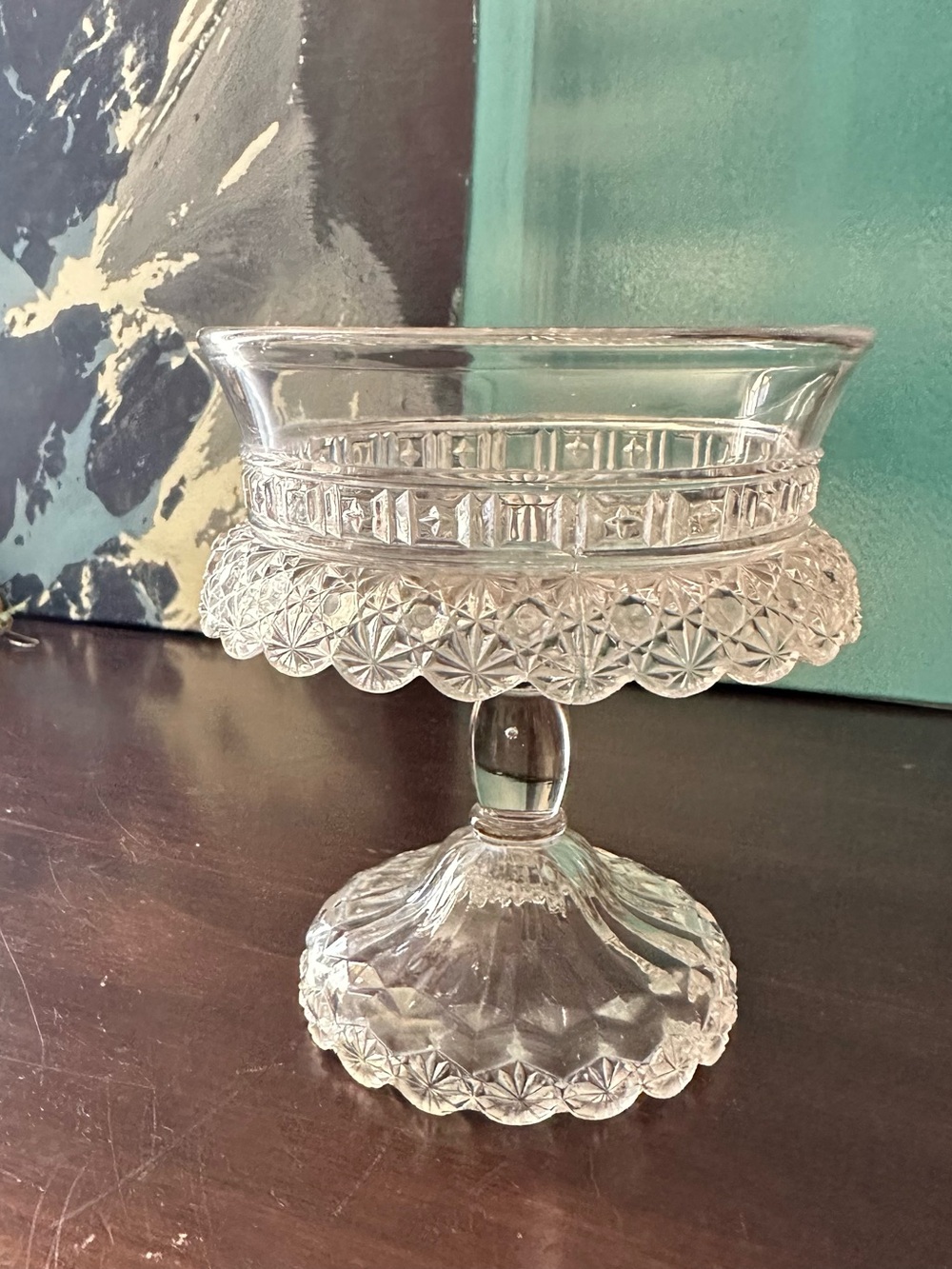 Clear Glass Compote Pedestal Bowl - Elegant Home Dining Centerpiece